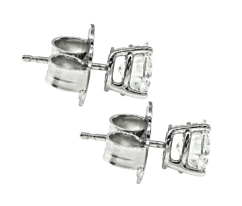 Estate 2.08ct Diamond Stud Earrings