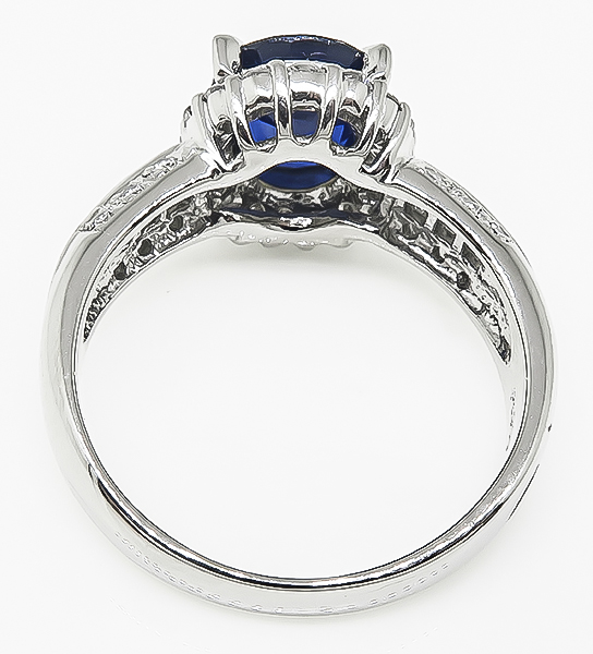 Estate 2.16ct Sapphire 0.56ct Diamond Ring