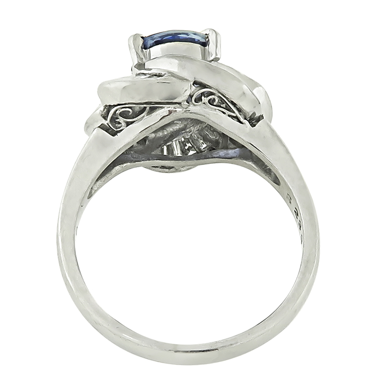 Estate 2.33ct Sapphire 0.72ct Diamond Ring