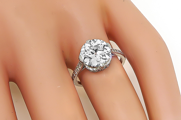 Edwardian Style 2.36ct Diamond Engagement Ring