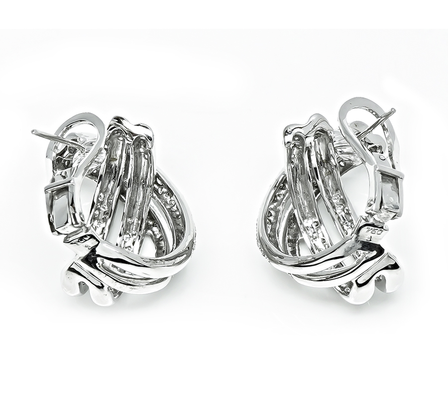 Estate 2.40ct Diamond Gold Earrings