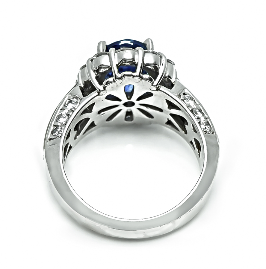 Estate 2.91ct Sapphire 1.63ct Diamond Ring