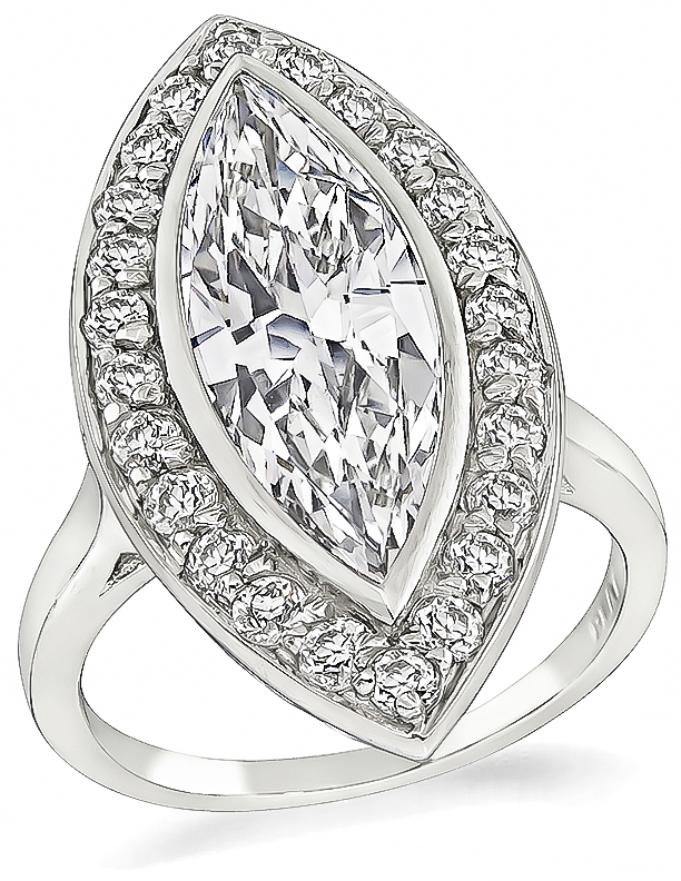 Estate 2.95ct Diamond Engagement Ring