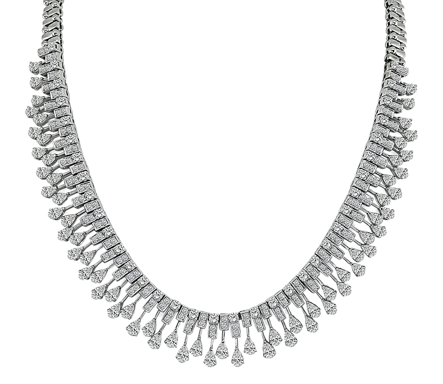 Estate 20.00ct Diamond Gold Necklace