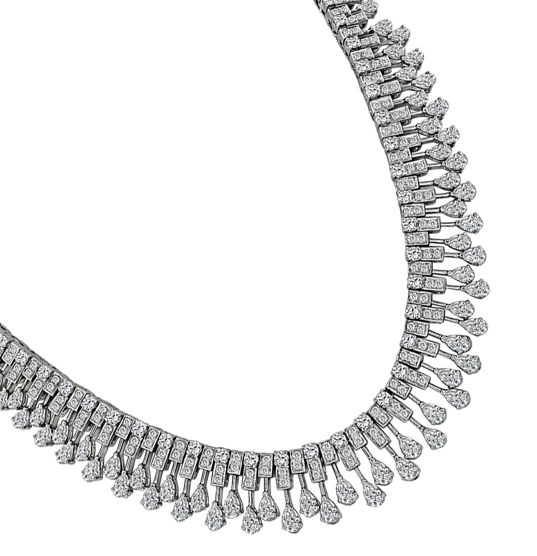 Estate 20.00ct Diamond Gold Necklace