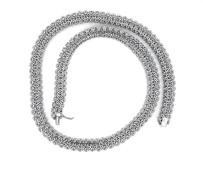 Estate 21.60ct Diamond Platinum Necklace