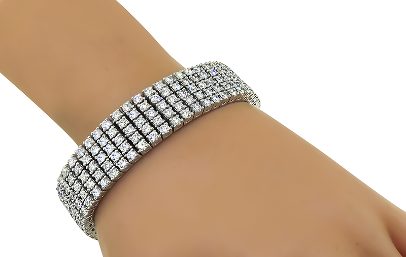 Estate 23.45ct Diamond Gold Bracelet