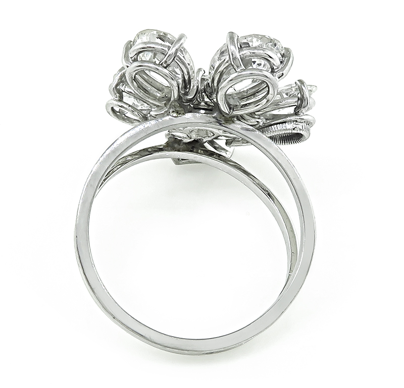 Estate 3.00ct Diamond Flower Ring