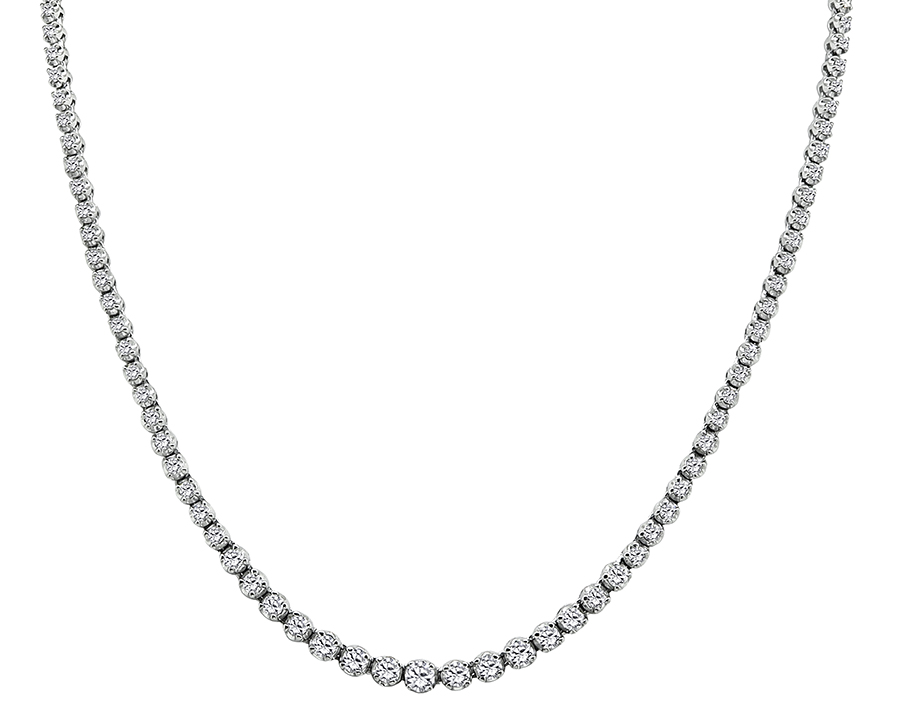 Estate 3.00ct Diamond Platinum Necklace