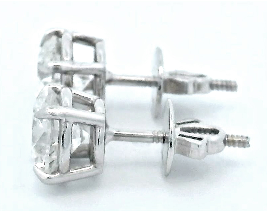 Estate 3.03ct Diamond Stud Earrings