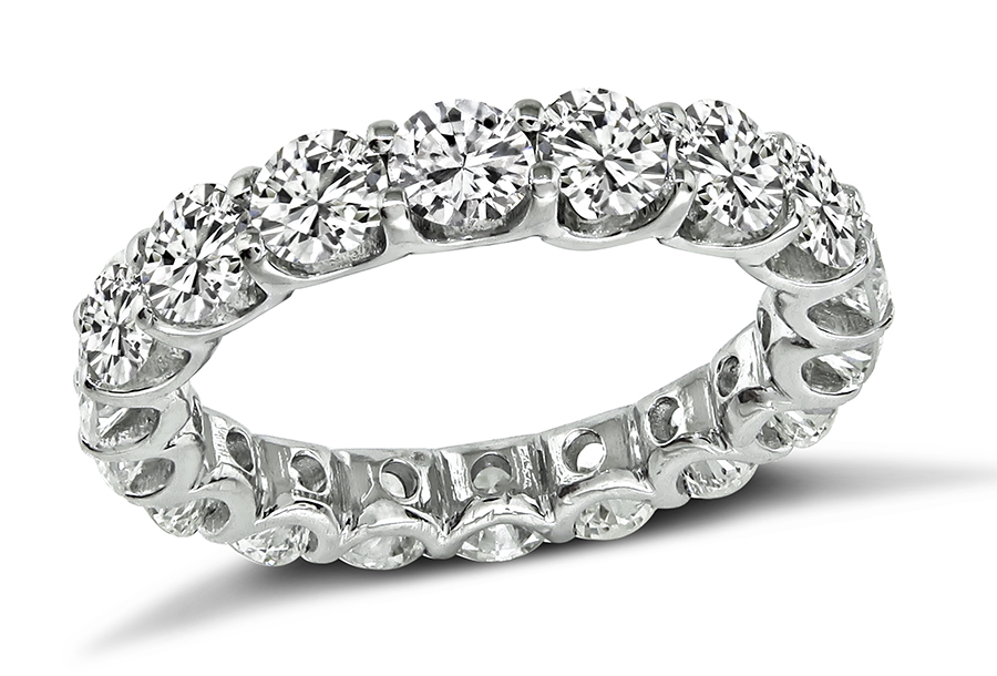 Estate 3.07ct Diamond Eternity Wedding Band