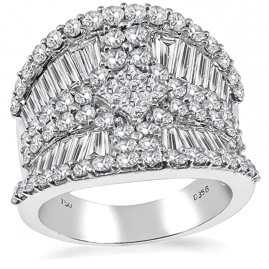 Estate 3.56ct Diamond Cocktail Ring