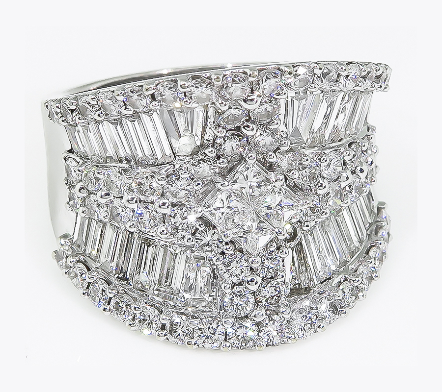 Estate 3.56ct Diamond Cocktail Ring