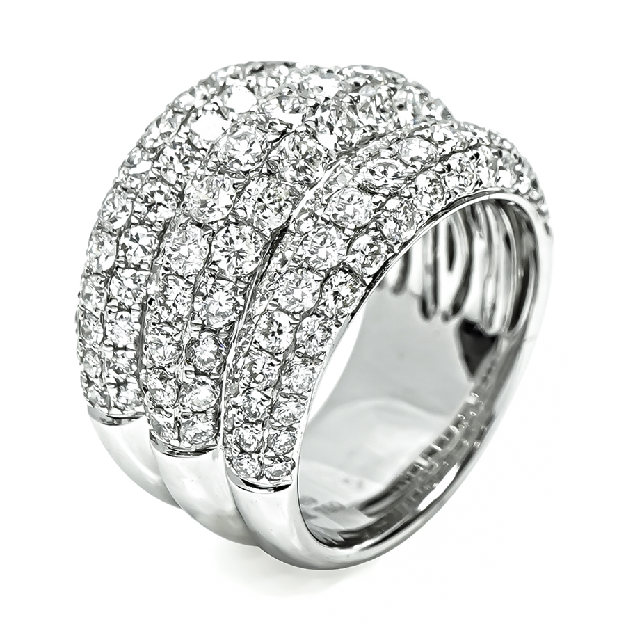Estate 3.89ct Diamond Gold Ring