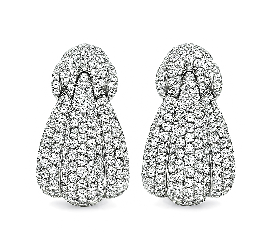 Estate 9.39ct Diamond Earrings