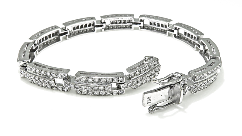 Estate 4.00ct Diamond Gold Bracelet