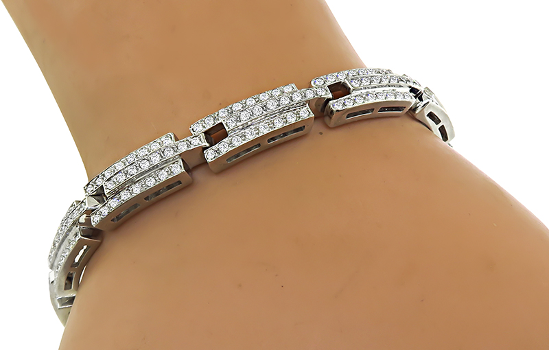 Estate 4.00ct Diamond Gold Bracelet