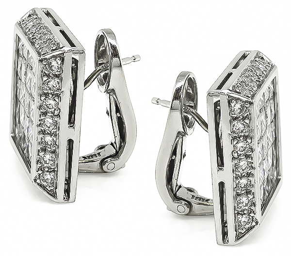 Estate 4.00ct Diamond Gold Earrings