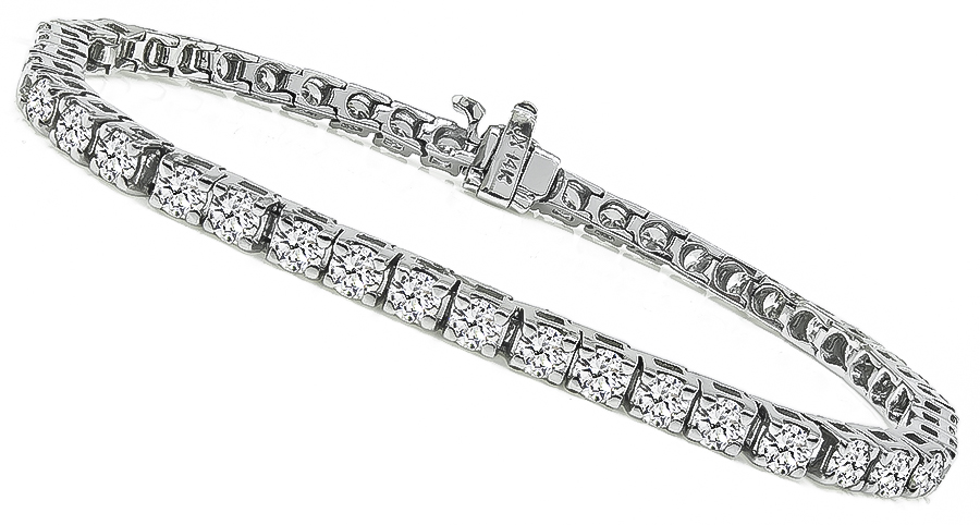 Estate 4.00ct Diamond Tennis Bracelet