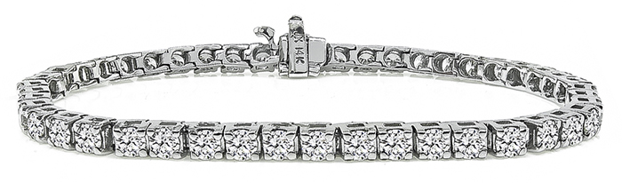 Estate 4.00ct Diamond Tennis Bracelet