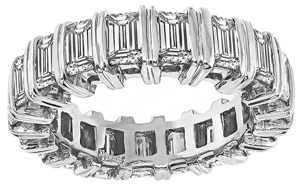 Estate 4.10ct Diamond Eternity Wedding Band