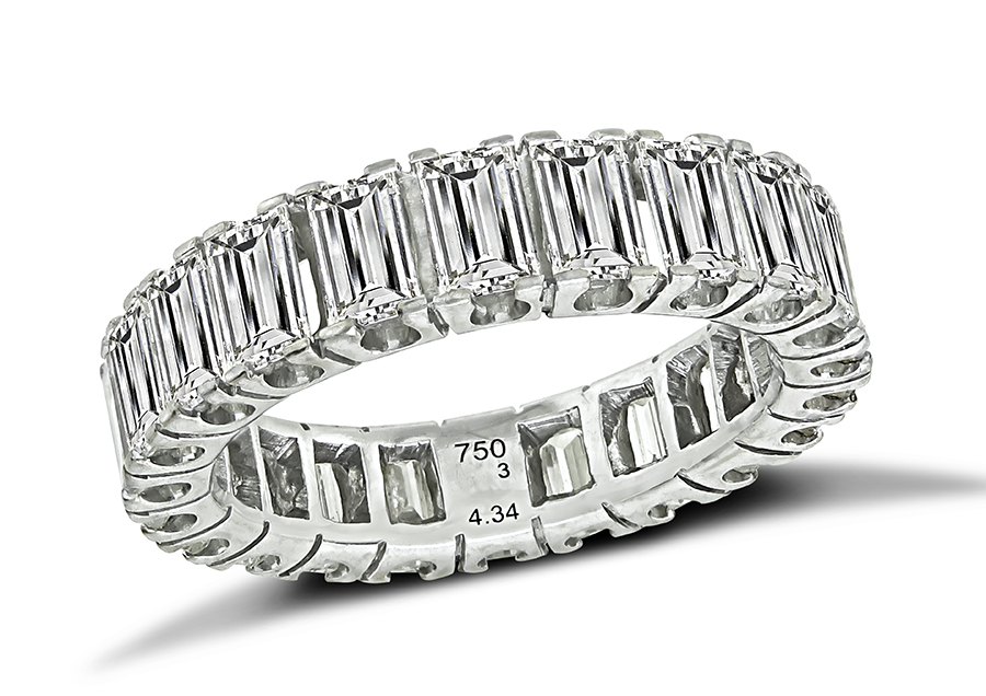 Estate 4.34ct Diamond Eternity Wedding Band