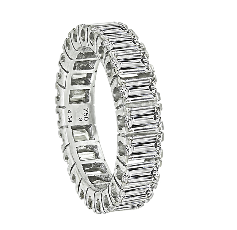 Estate 4.34ct Diamond Eternity Wedding Band