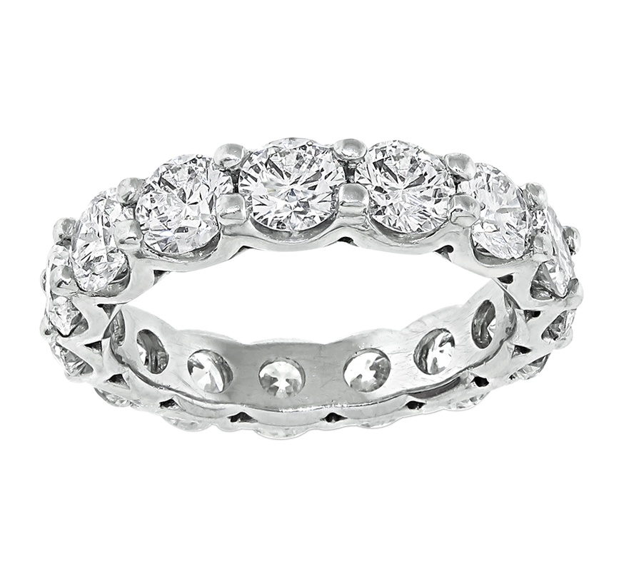 Estate 4.50ct Diamond Eternity Wedding Band