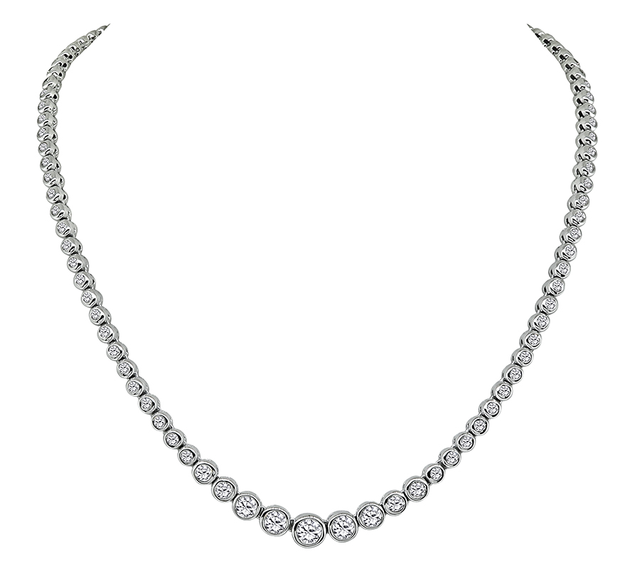 Estate 4.50ct Diamond Gold Necklace