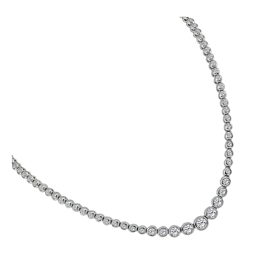 Estate 4.50ct Diamond Gold Necklace