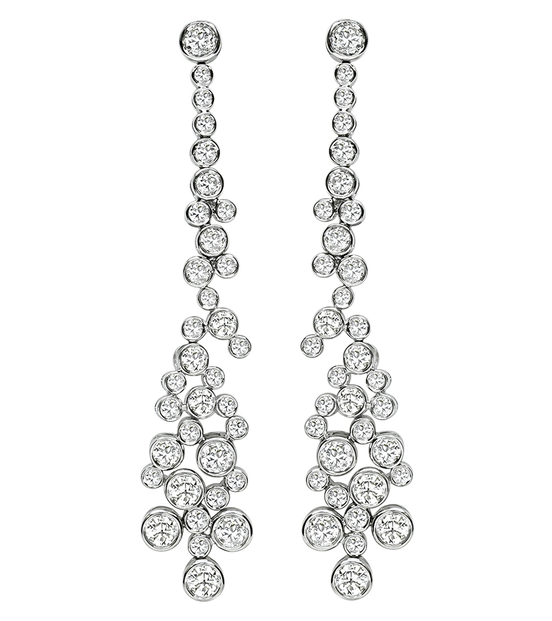 Estate 4.61ct Diamond Dangling Earrings