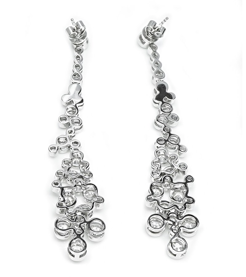 Estate 4.61ct Diamond Dangling Earrings