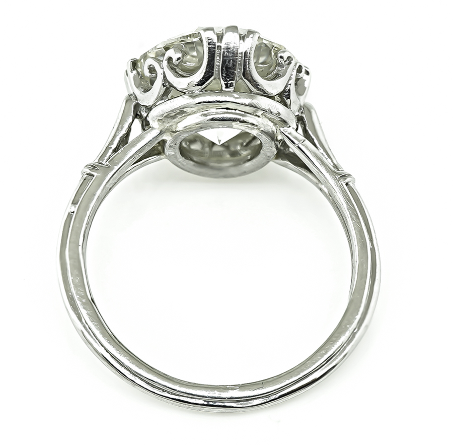 Estate 5.02ct Diamond Platinum Engagement Ring