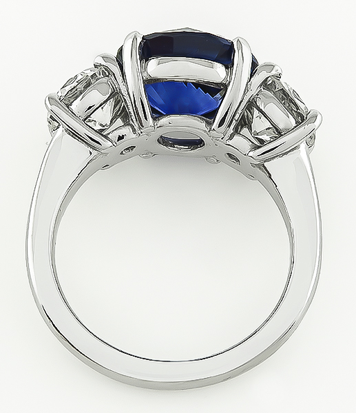 5.03ct Ceylon Sapphire 2.03ct Diamond Anniversary Ring