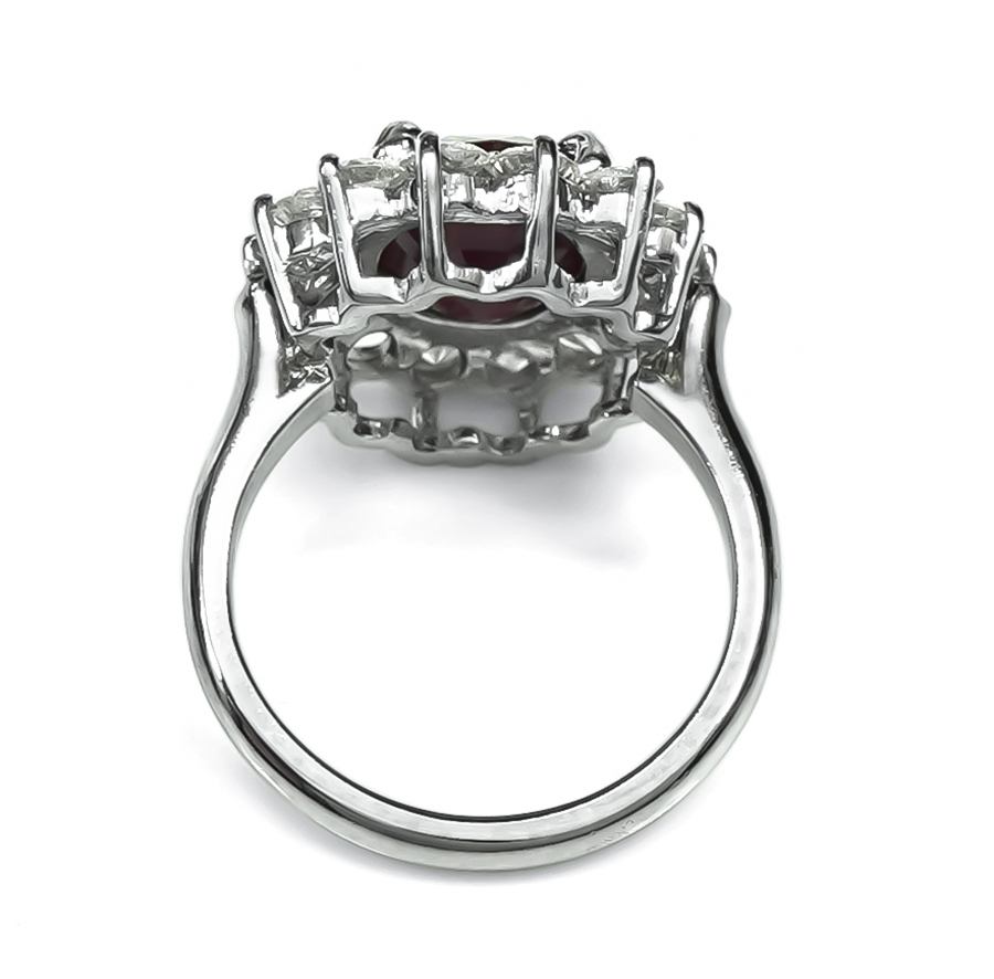 Estate 5.41ct Ruby 1.80ct Diamond Engagement Ring
