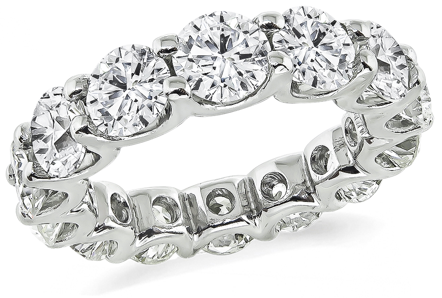 Estate 5.65ct Diamond Eternity Wedding Band