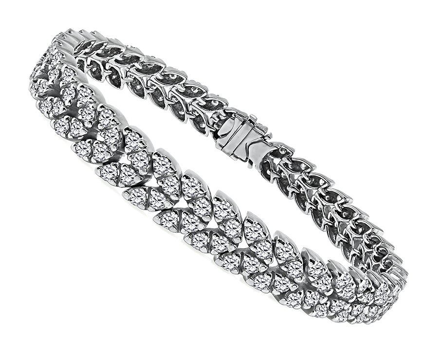 Estate 6.00ct Diamond Gold Bracelet