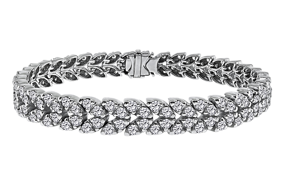 Estate 6.00ct Diamond Gold Bracelet