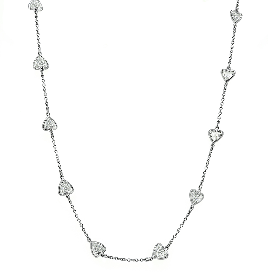 Estate 6.11ct Diamond By The Yard Necklace