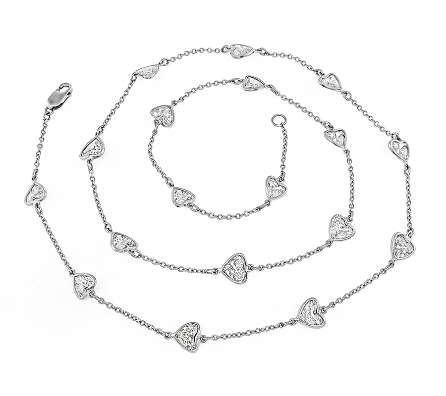 Estate 6.11ct Diamond By The Yard Necklace