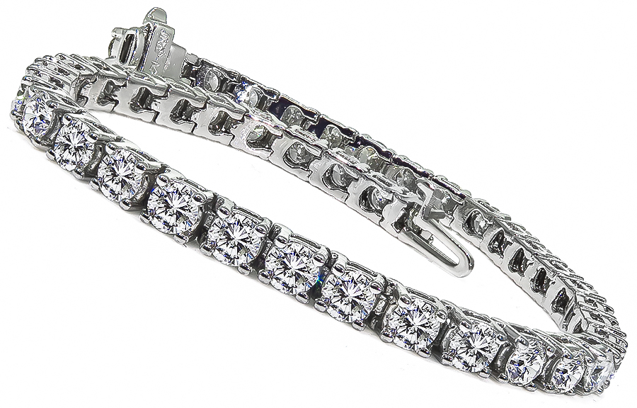 Estate 7.64ct Diamond Tennis Bracelet