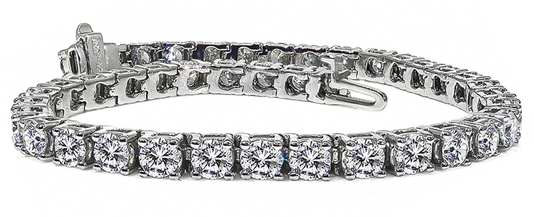 Estate 7.64ct Diamond Tennis Bracelet