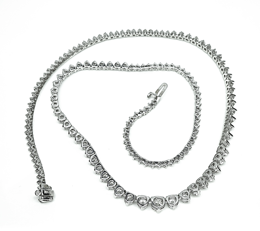 Estate 8.00ct Diamond Tennis Necklace