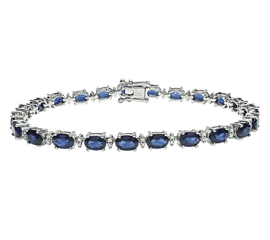 Estate 8.13ct Sapphire 0.50ct Diamond Bracelet