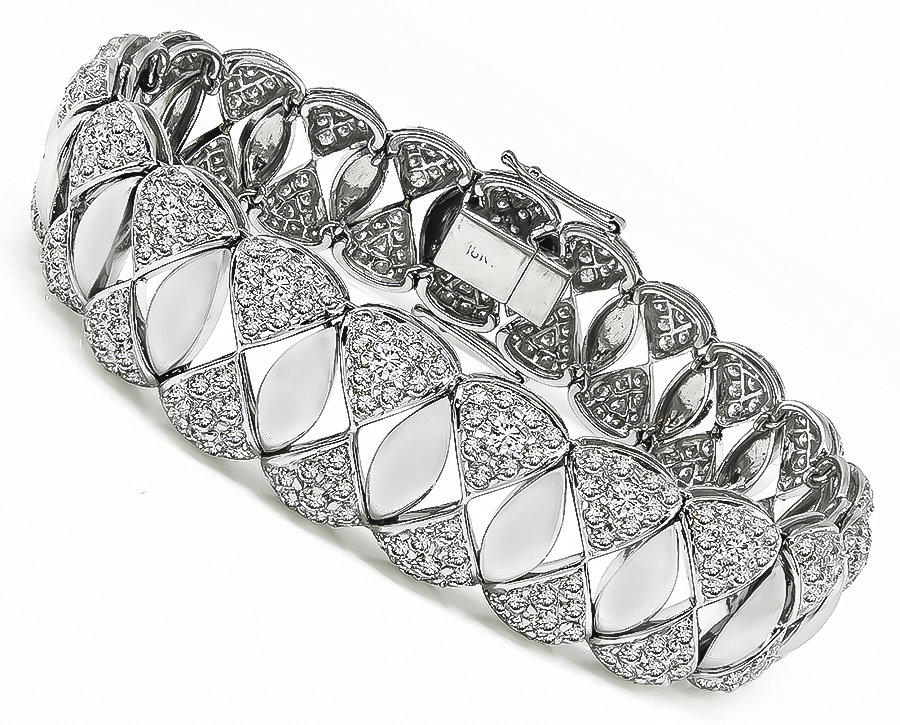 Estate 8.94ct Diamond Gold Bracelet