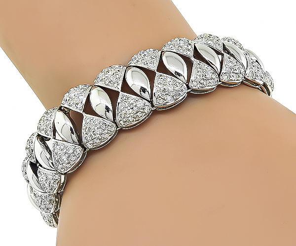 Estate 8.94ct Diamond Gold Bracelet