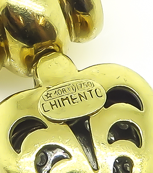 Estate Chimento Pearl 0.90ct Diamond Heart Pendant Necklace