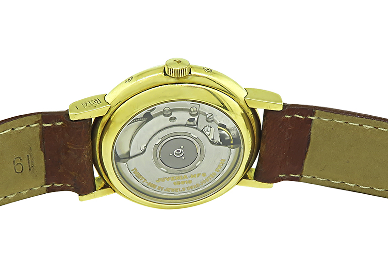 Estate Juvenia Automatic Yellow Gold Watch