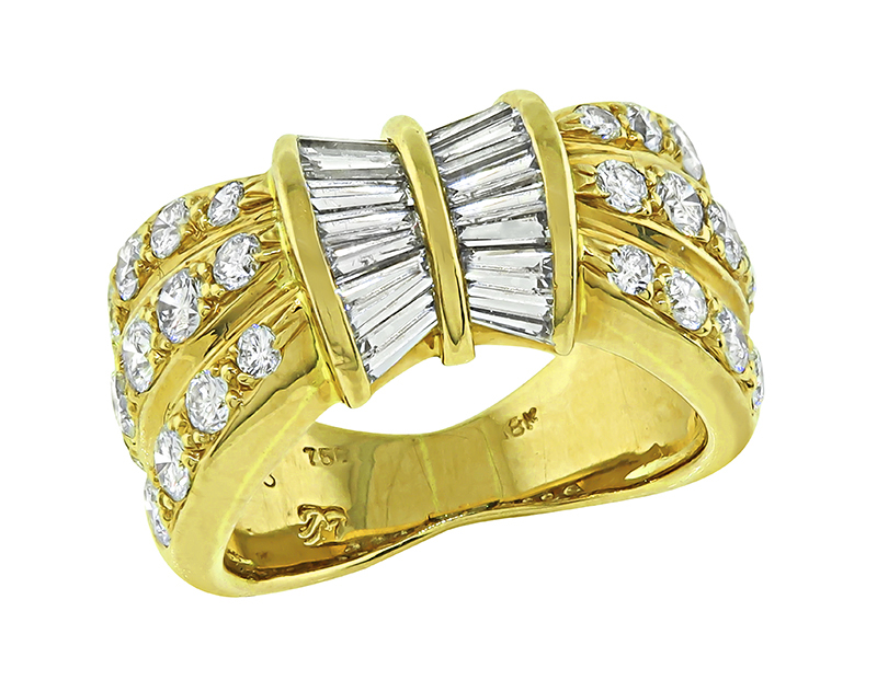 Estate 2.43ct Diamond Gold Ring