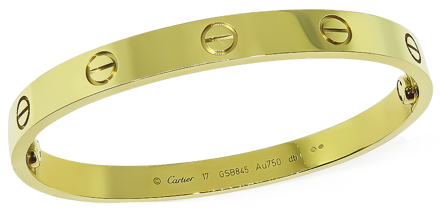 Estate Cartier Yellow Gold Love Bangle